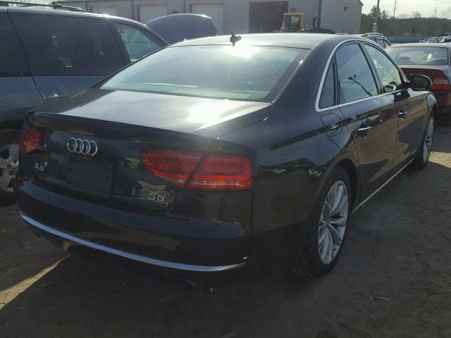 WAUAGAFD1DN003270 - 2013 AUDI A8 QUATTRO BLACK photo 4