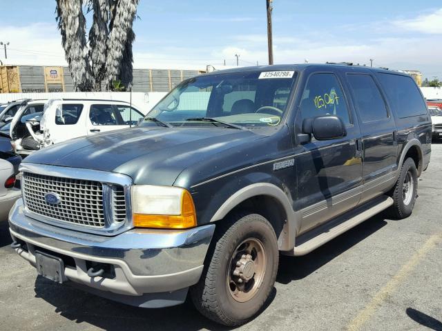 1FMNU42S5YEE16006 - 2000 FORD EXCURSION GREEN photo 2