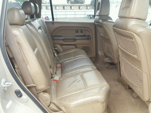 2HKYF18543H581131 - 2003 HONDA PILOT EXL BEIGE photo 6