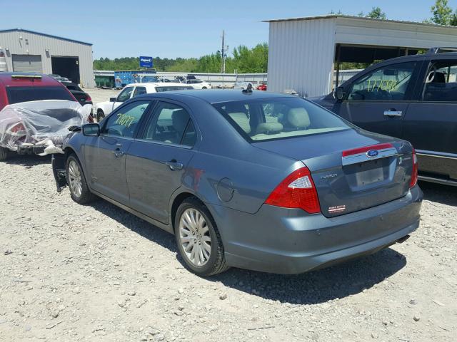 3FADP0L37BR249861 - 2011 FORD FUSION HYB BLUE photo 3