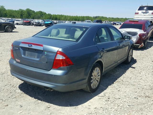 3FADP0L37BR249861 - 2011 FORD FUSION HYB BLUE photo 4