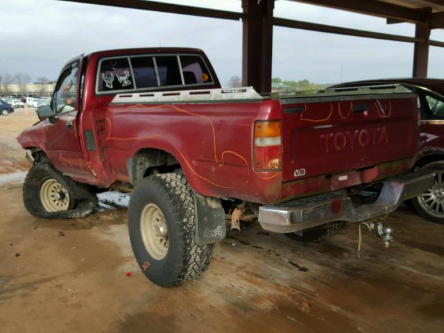 JT4VN01D8P2013215 - 1993 TOYOTA PICKUP 1/2 RED photo 3