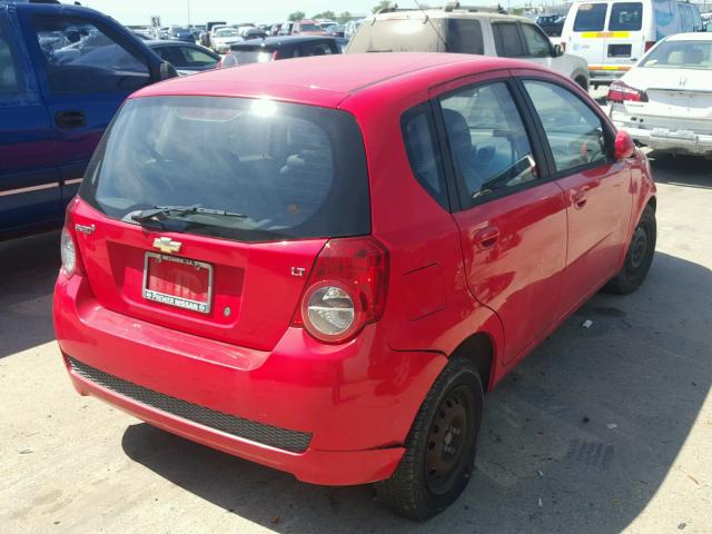 KL1TD6DE6BB148503 - 2011 CHEVROLET AVEO LS RED photo 4