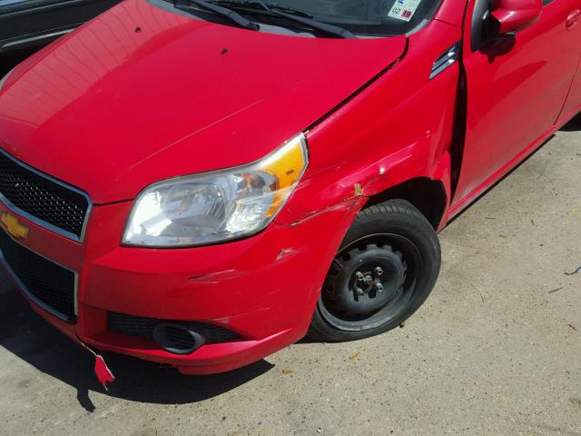 KL1TD6DE6BB148503 - 2011 CHEVROLET AVEO LS RED photo 9