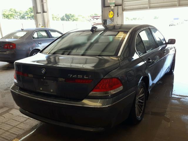 WBAGN63444DS46692 - 2004 BMW 745 LI GRAY photo 4