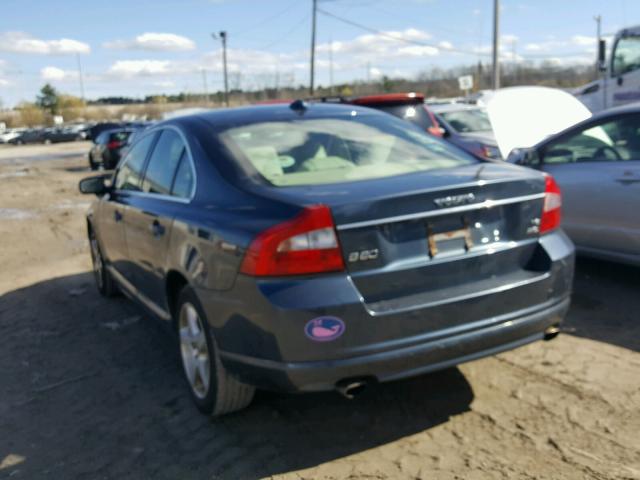 YV1AH992681053128 - 2008 VOLVO S80 T6 TUR BLUE photo 3