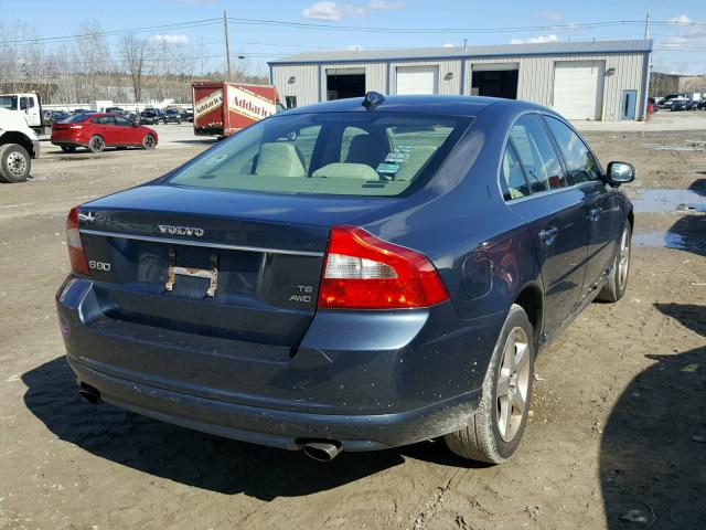 YV1AH992681053128 - 2008 VOLVO S80 T6 TUR BLUE photo 4