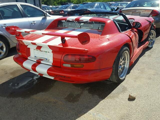 1B3BR65E1RV102382 - 1994 DODGE VIPER RT-1 RED photo 4