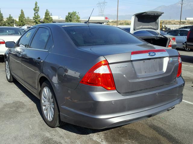 3FADP0L30BR274245 - 2011 FORD FUSION HYB GRAY photo 3