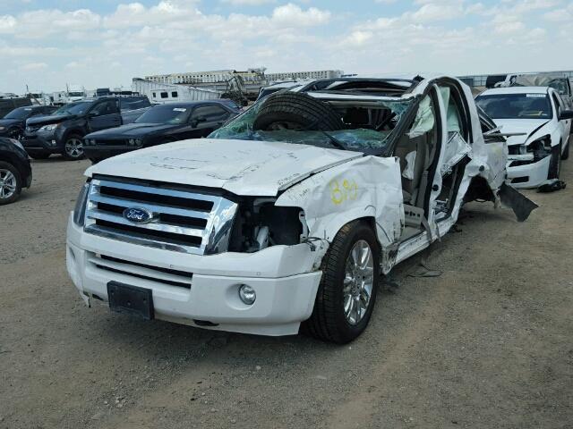 1FMJU2A55EEF62402 - 2014 FORD EXPEDITION WHITE photo 2