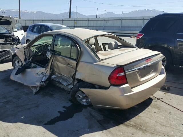 1G1ZT528X5F312077 - 2005 CHEVROLET MALIBU LS ოქროსფერი ფოტო 3