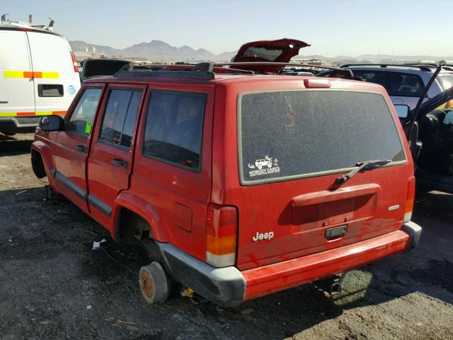 1J4FT48S9YL235385 - 2000 JEEP CHEROKEE S RED photo 3