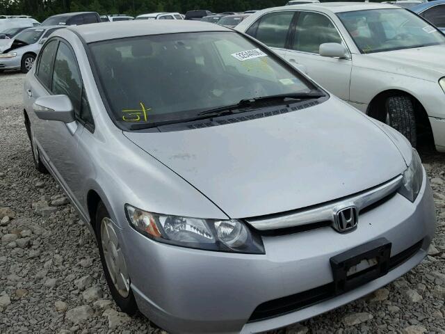 JHMFA36256S022363 - 2006 HONDA CIVIC HYBR SILVER photo 1