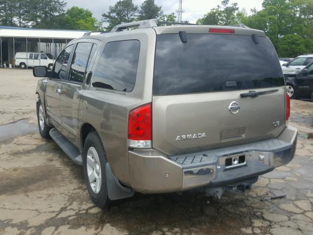 5N1AA08A56N709402 - 2006 NISSAN ARMADA SE BROWN photo 3