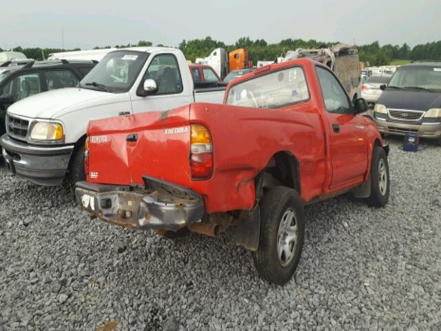 5TENL42N83Z151914 - 2003 TOYOTA TACOMA RED photo 4