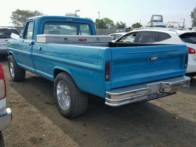 F25HRF38222 - 1969 FORD PICK UP TURQUOISE photo 3
