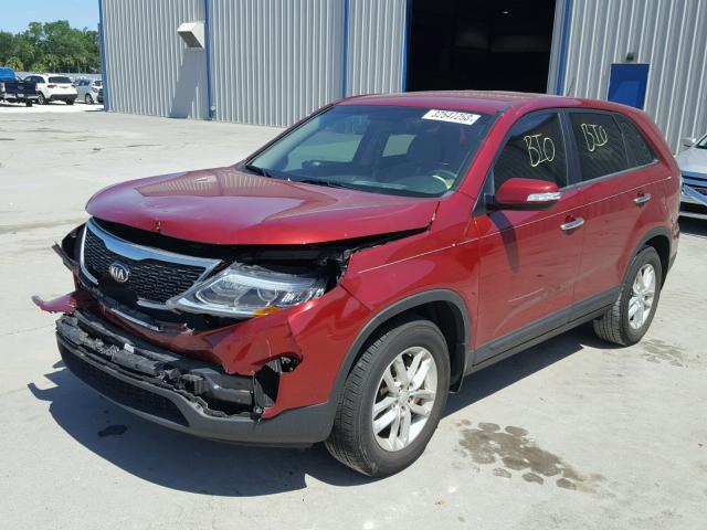 5XYKT3A60FG559314 - 2015 KIA SORENTO LX RED photo 2