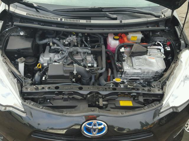 JTDKDTB31E1569124 - 2014 TOYOTA PRIUS C BLACK photo 7