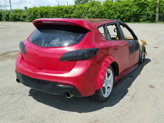 JM1BL1N32C1570315 - 2012 MAZDA SPEED 3 RED photo 4