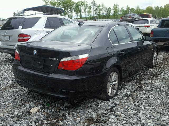 WBANB53567CP06495 - 2007 BMW 550 I BLACK photo 4
