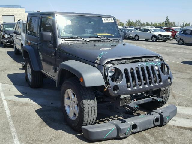 1C4AJWAG1EL168641 - 2014 JEEP WRANGLER S GRAY photo 1