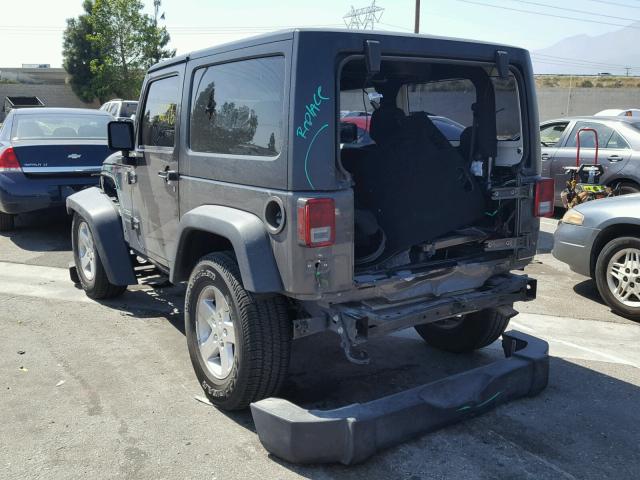 1C4AJWAG1EL168641 - 2014 JEEP WRANGLER S GRAY photo 3
