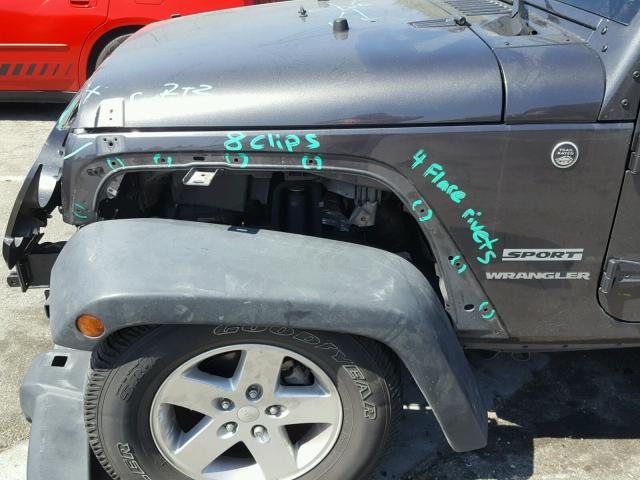 1C4AJWAG1EL168641 - 2014 JEEP WRANGLER S GRAY photo 9