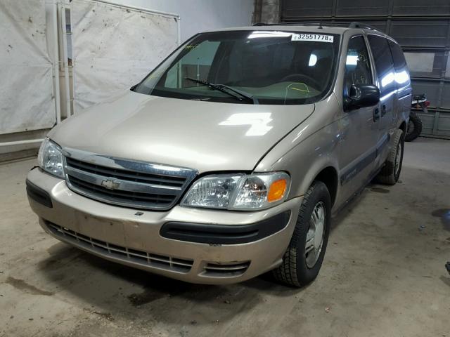 1GNDX03E31D116881 - 2001 CHEVROLET VENTURE BEIGE photo 2