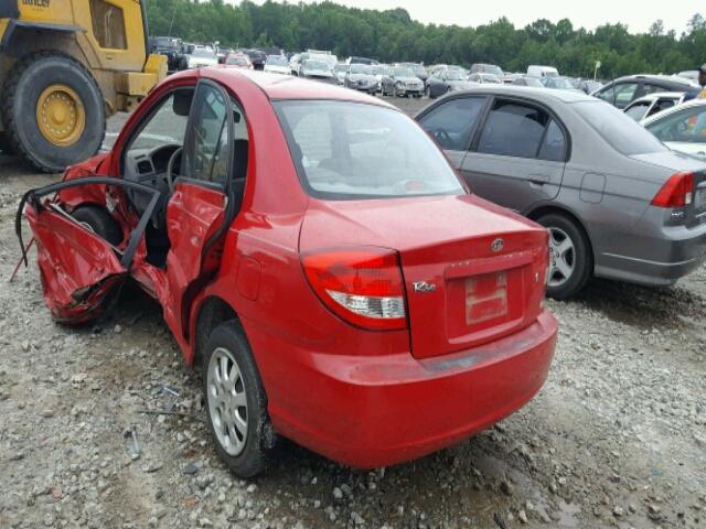 KNADC125346303233 - 2004 KIA RIO RED photo 3