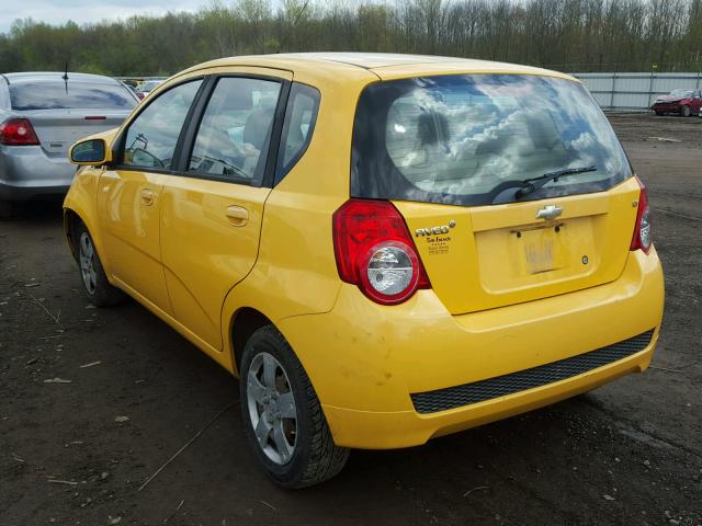 KL1TD6DE6BB124301 - 2011 CHEVROLET AVEO LS YELLOW photo 3