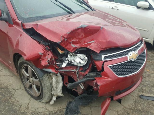 1G1PC5SB7D7165048 - 2013 CHEVROLET CRUZE LT RED photo 9