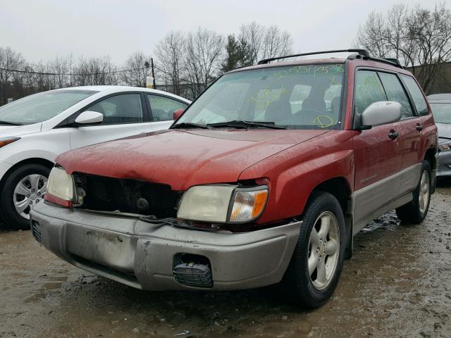 JF1SF65501H758539 - 2001 SUBARU FORESTER S RED photo 2