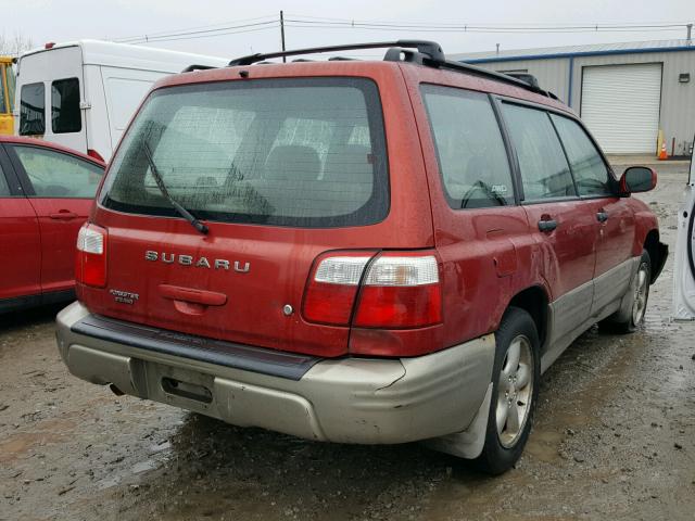 JF1SF65501H758539 - 2001 SUBARU FORESTER S RED photo 4