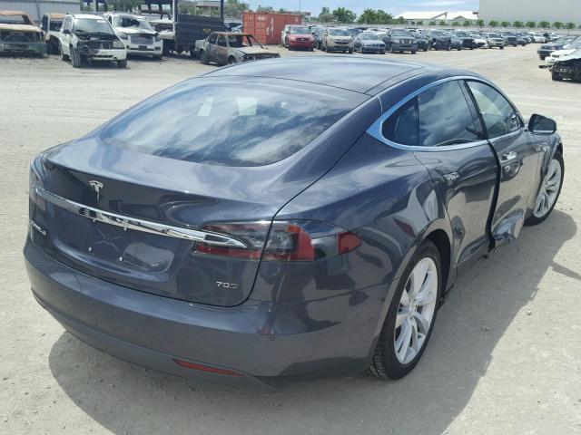 5YJSA1E21GF128183 - 2016 TESLA MODEL S GRAY photo 4