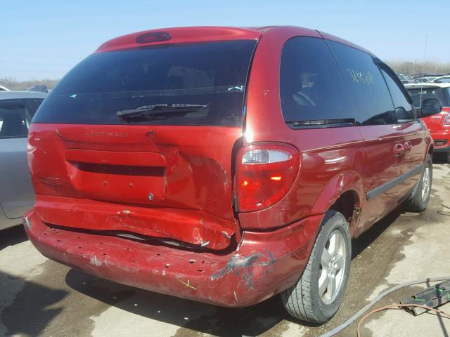 1D4GP45R95B256578 - 2005 DODGE CARAVAN SX RED photo 4