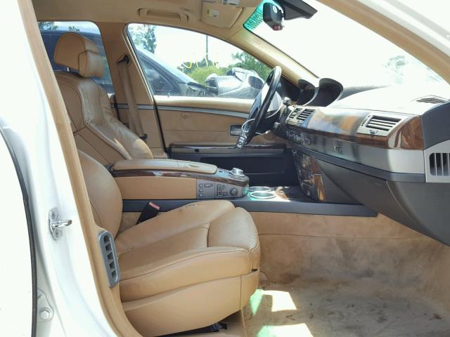 WBAGN63505DS60437 - 2005 BMW 745 LI WHITE photo 5