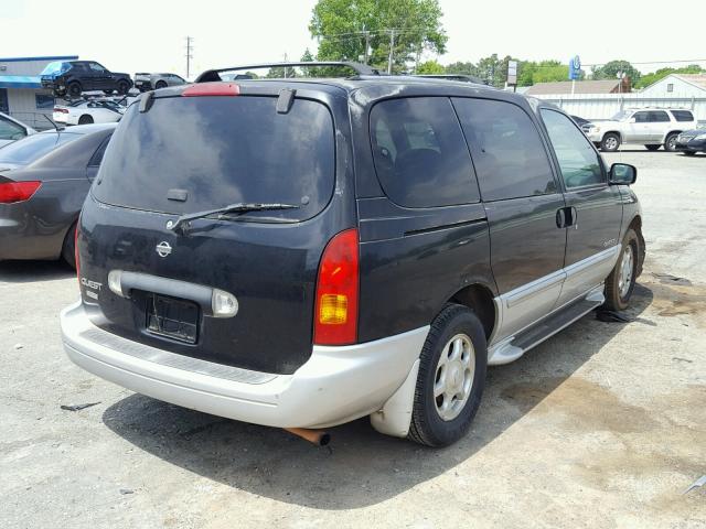 4N2XN11T9YD826734 - 2000 NISSAN QUEST SE BLACK photo 4