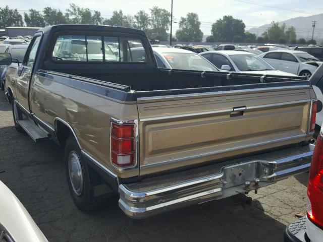 1B7KE2684LS654852 - 1990 DODGE D-SERIES D BROWN photo 3