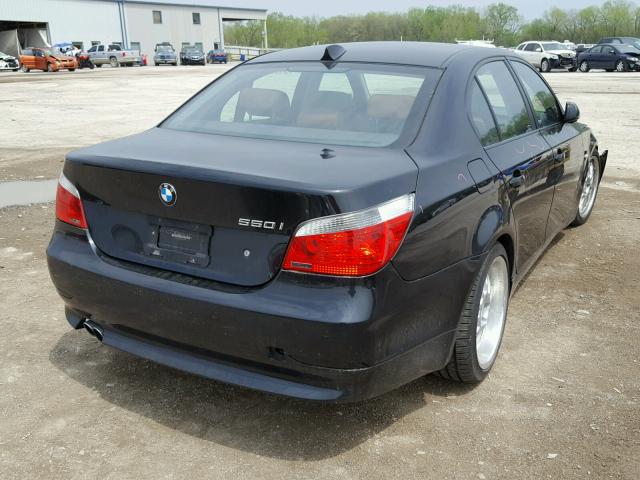 WBANB53587CP08099 - 2007 BMW 550 I BLACK photo 4