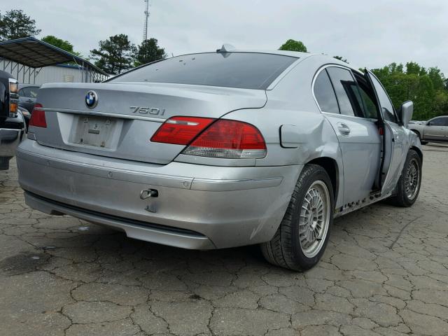 WBAHL83586DT02537 - 2006 BMW 750 I SILVER photo 4