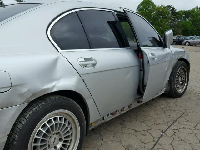 WBAHL83586DT02537 - 2006 BMW 750 I SILVER photo 9