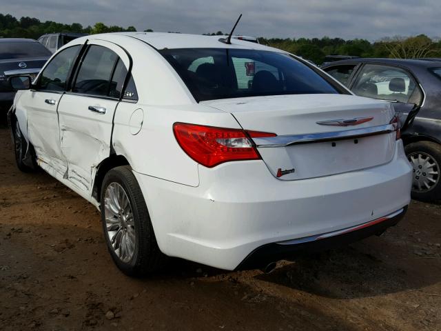 1C3CCBCG8DN602599 - 2013 CHRYSLER 200 LIMITE WHITE photo 3