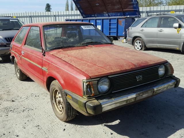 JF1AF21B4HA100869 - 1987 SUBARU STANDARD RED photo 1