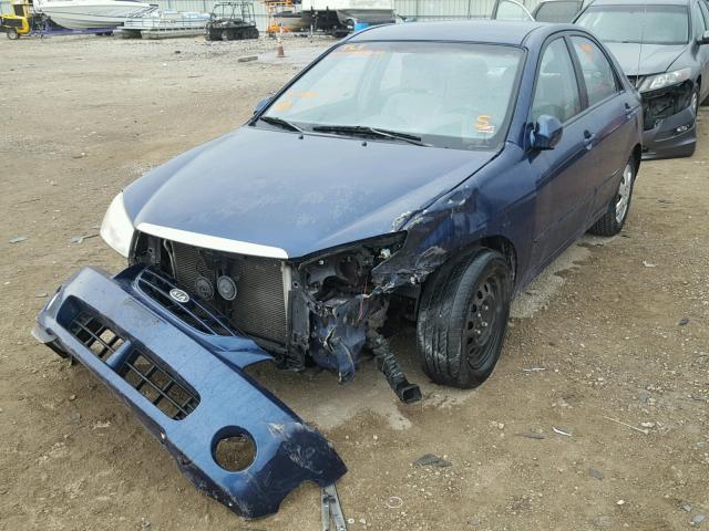 KNAFE121655150161 - 2005 KIA NEW SPECTR BLUE photo 2