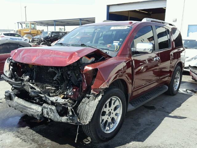 5N1BA0ND8BN603541 - 2011 NISSAN ARMADA SV MAROON photo 2