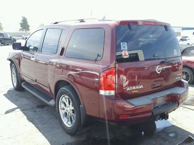 5N1BA0ND8BN603541 - 2011 NISSAN ARMADA SV MAROON photo 3