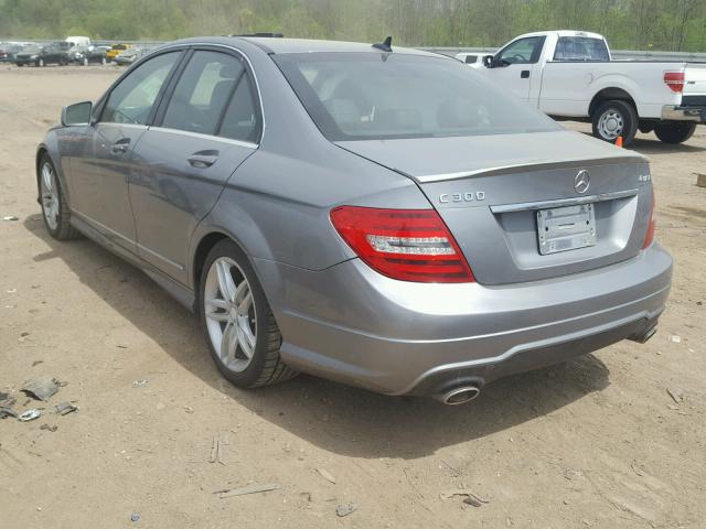 WDDGF8BB5CA683540 - 2012 MERCEDES-BENZ C 300 4MAT GRAY photo 3