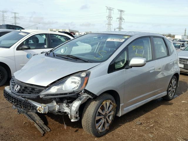 JHMGE8H56DC051522 - 2013 HONDA FIT SPORT SILVER photo 2