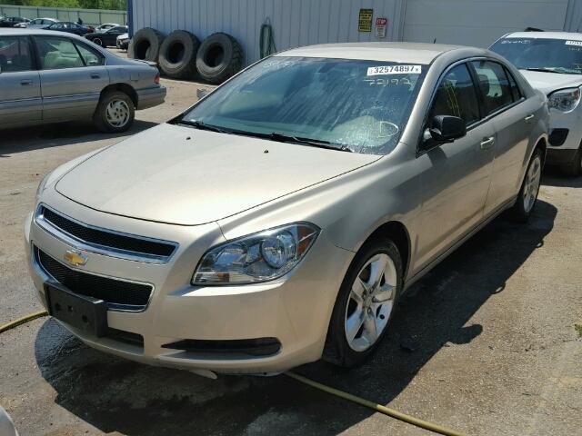 1G1ZB5EB7AF302434 - 2010 CHEVROLET MALIBU LS GOLD photo 2