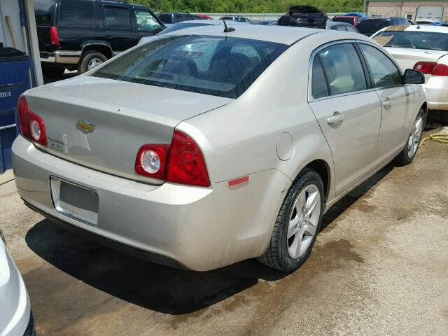 1G1ZB5EB7AF302434 - 2010 CHEVROLET MALIBU LS GOLD photo 4
